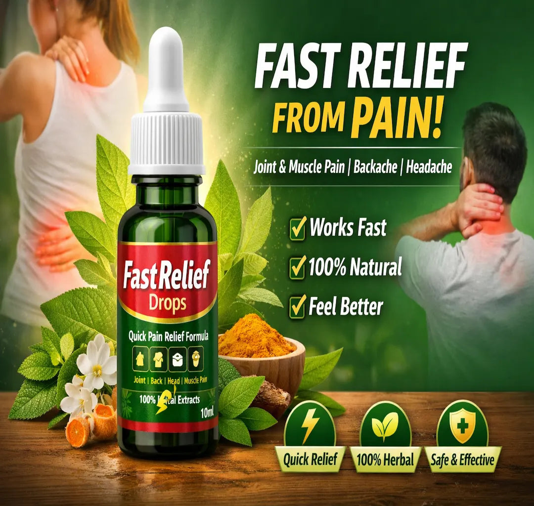 FastRelief Drops 10ml – 1 Minute Pain Relief for Back, Joint & Muscle Pain